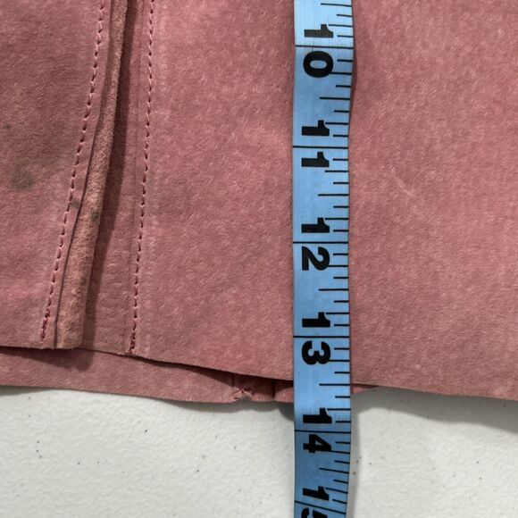Eyeshadow Mini Skirt Womens 3 or 4 Pink Suede Pleated Barbiecore‎ Y2K Grunge - Picture 6 of 7